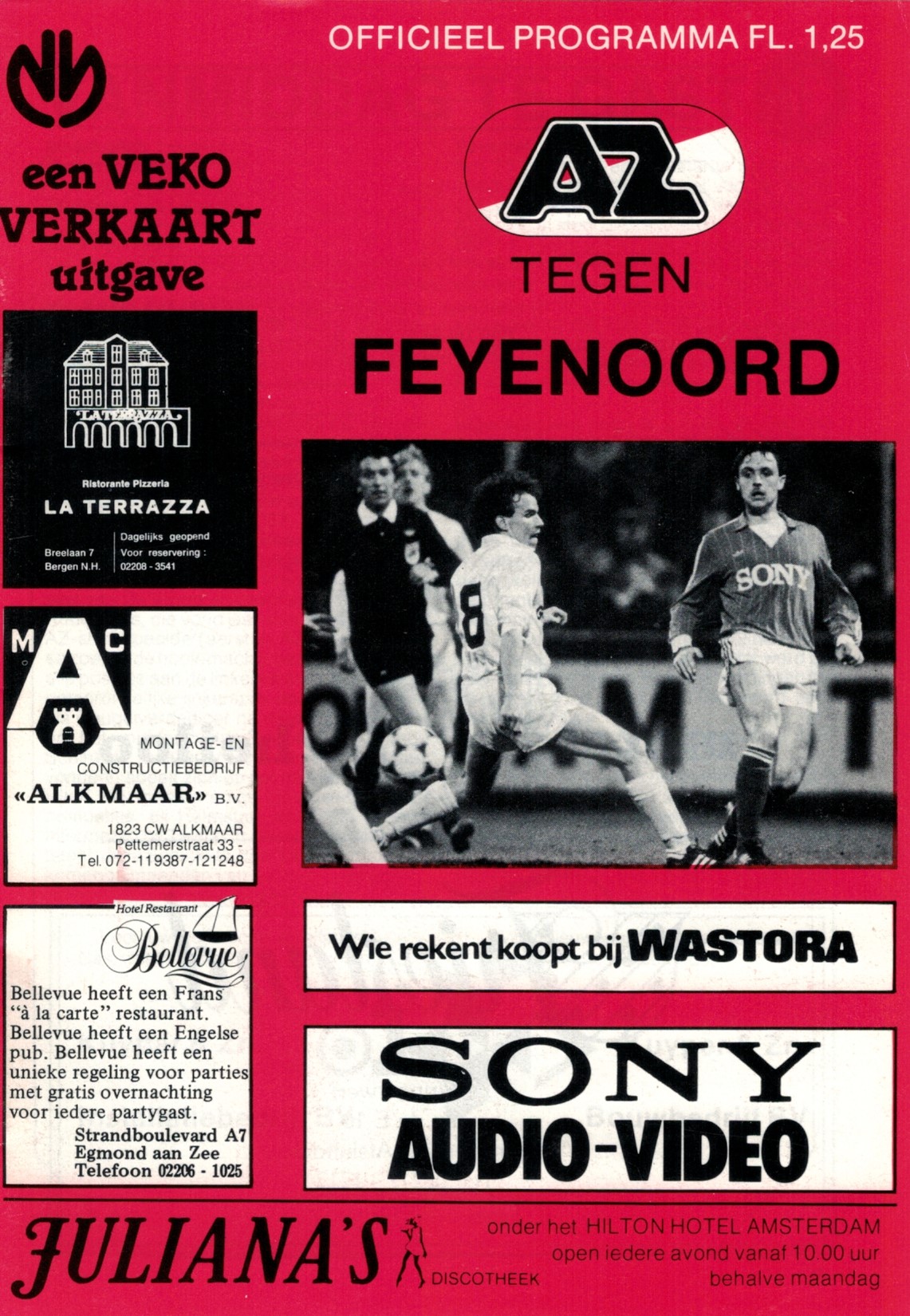 AZ Programma 2-okt-1983 Feyenoord thuis